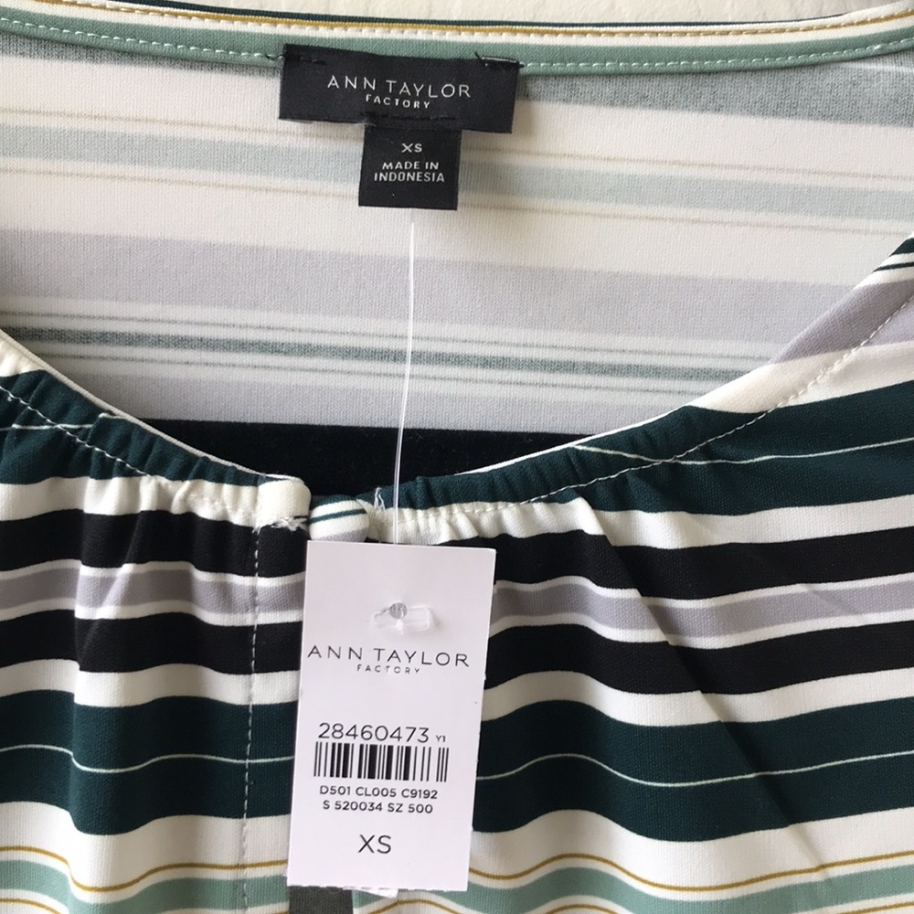 NWT Ann Taylor striped blouse - Picture 2 of 4